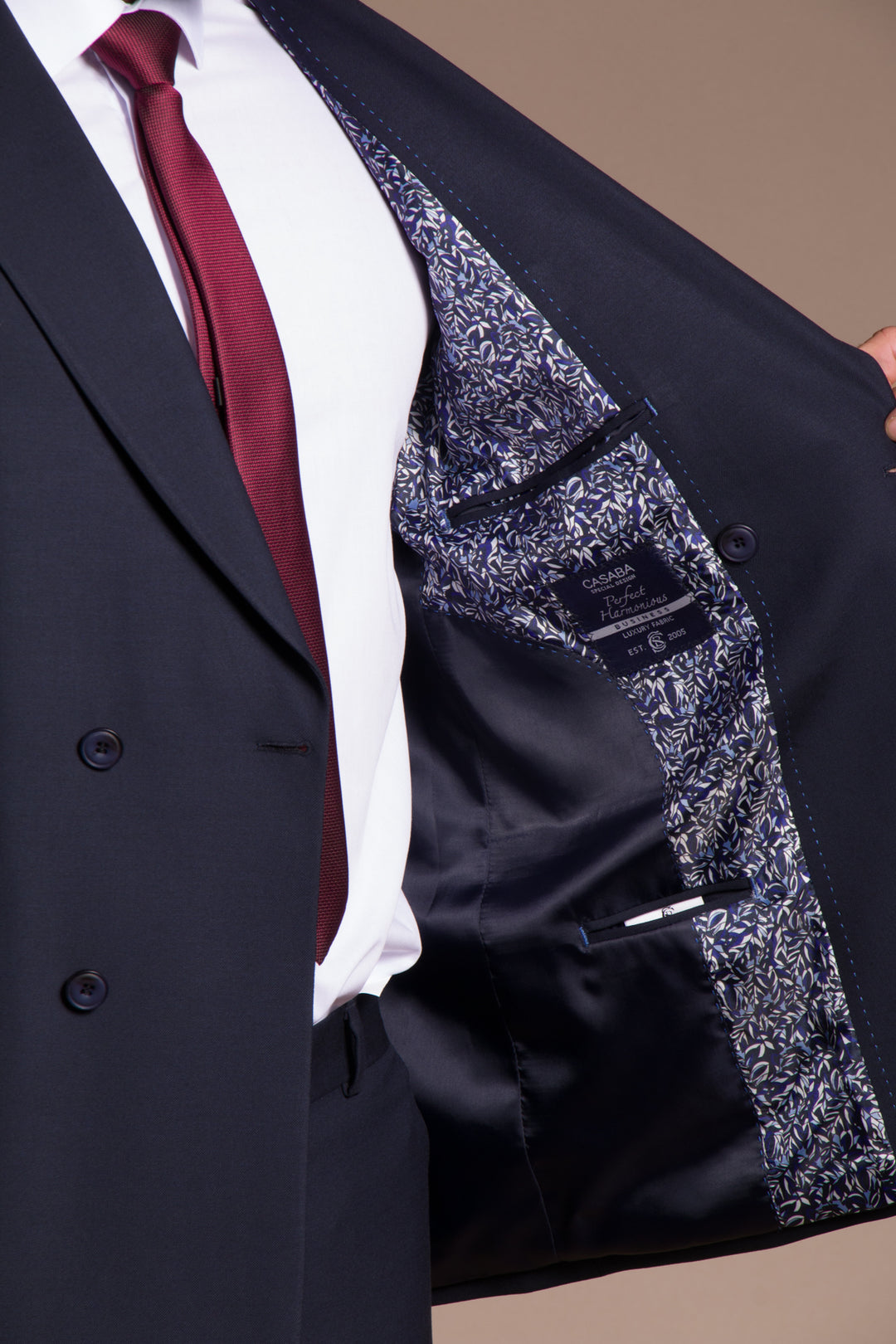 Slim Fit Kruvaze Takım Elbise