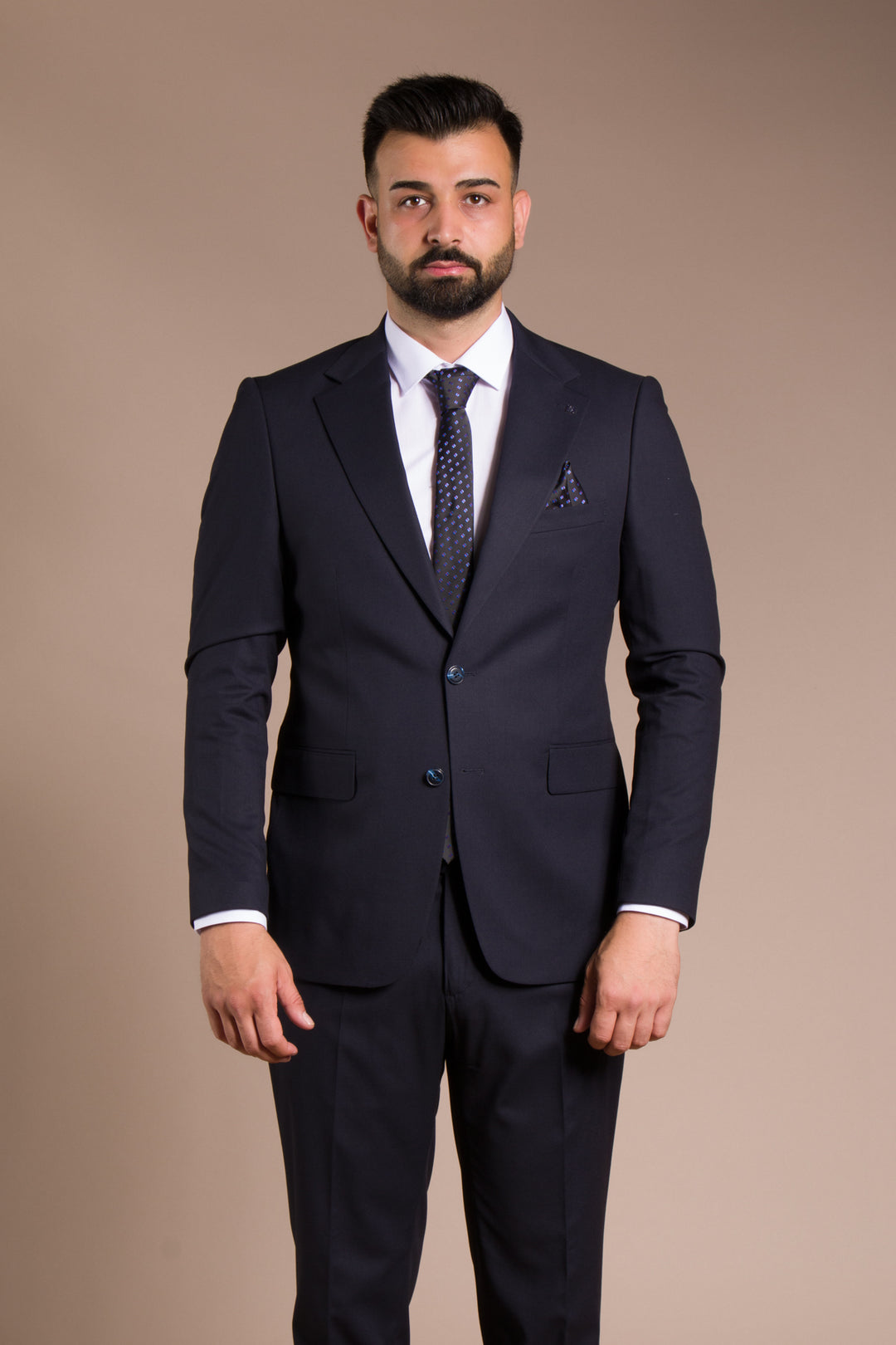 Dokulu Slim Fit Takım Elbise