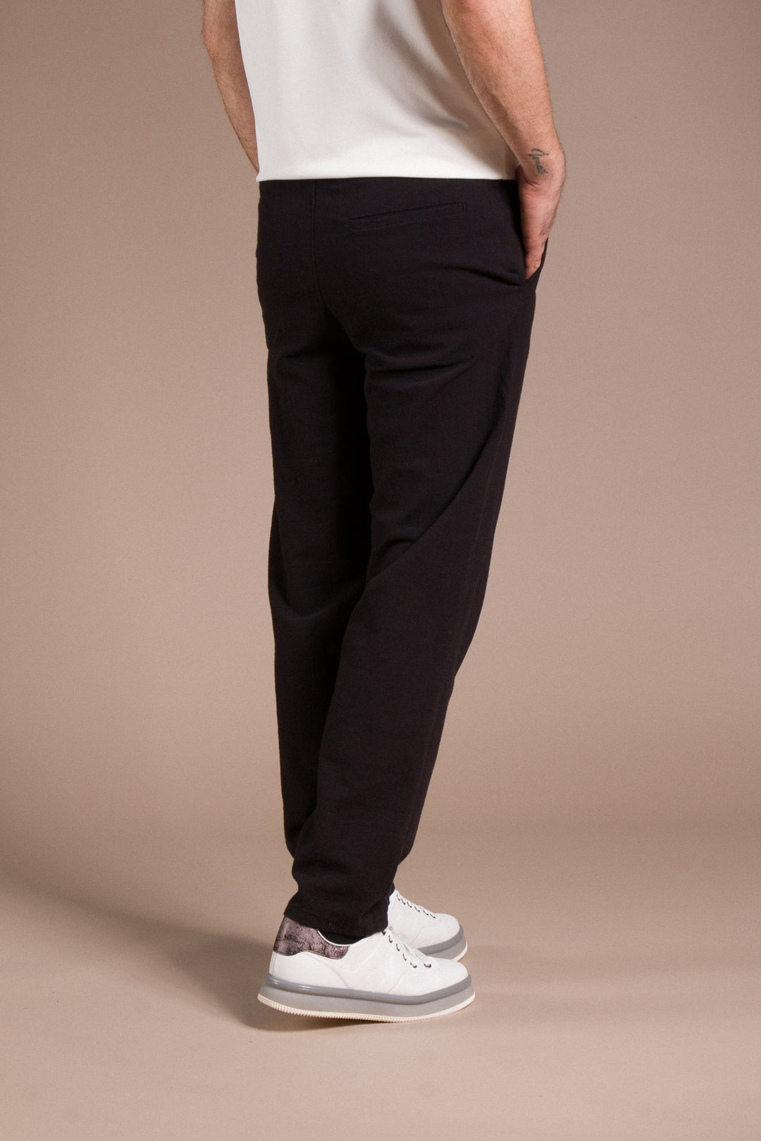 İpli Keten Pantolon