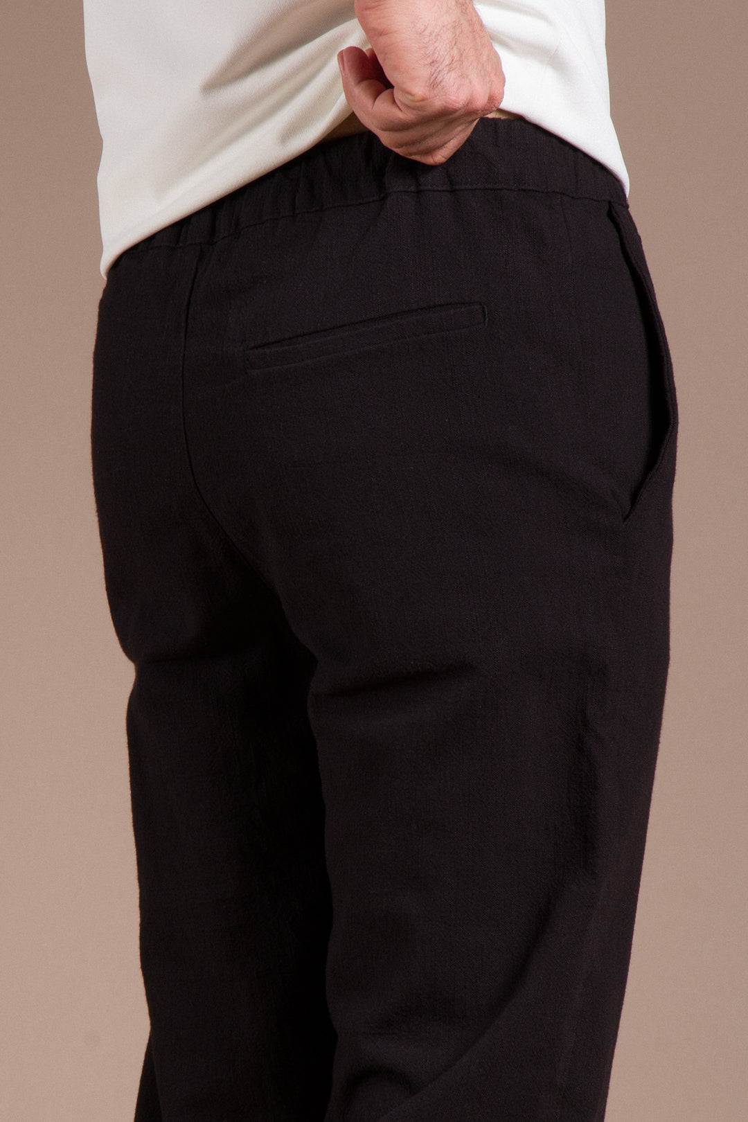 İpli Keten Pantolon