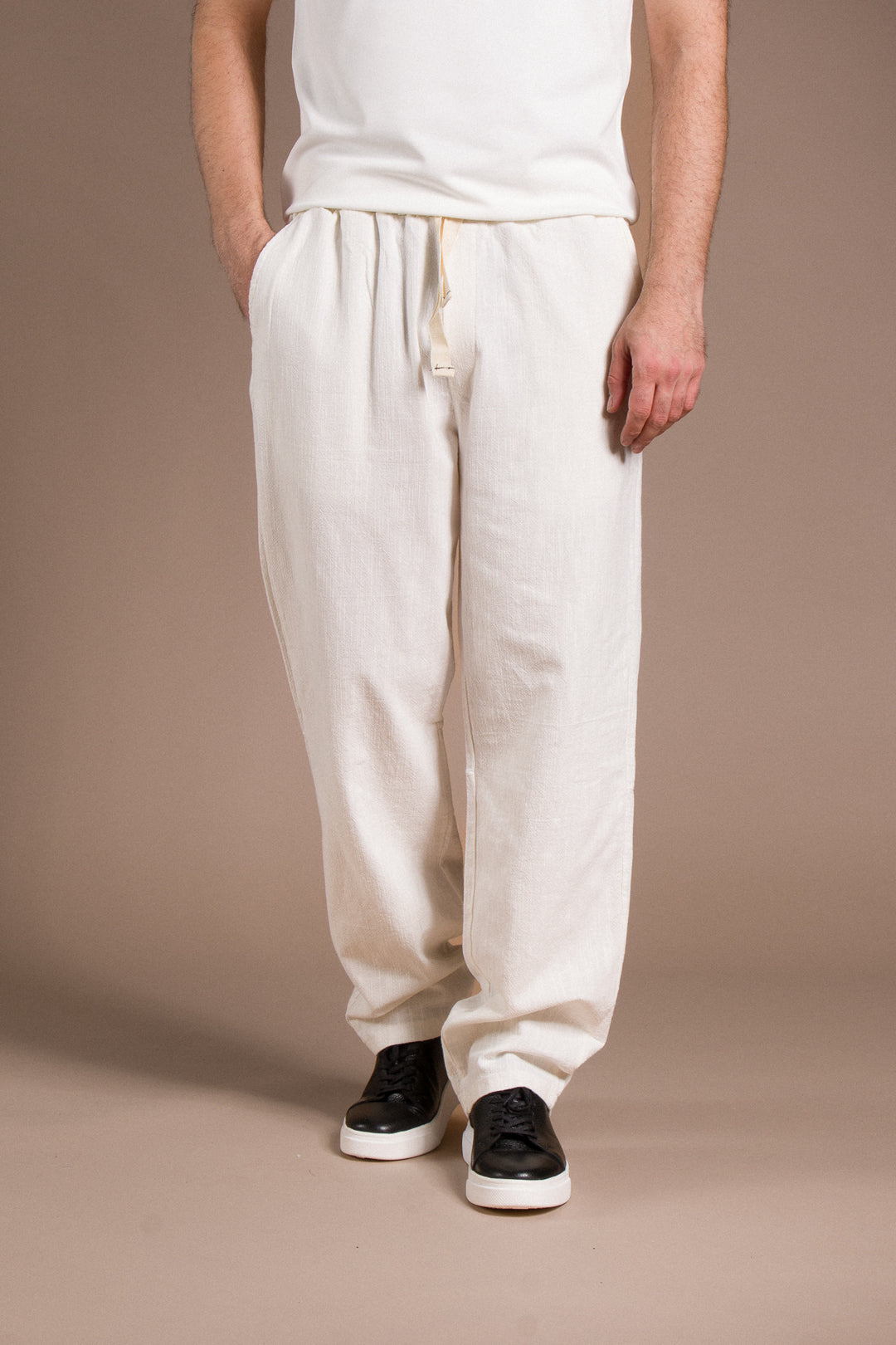 Desenli Linen Pantolon