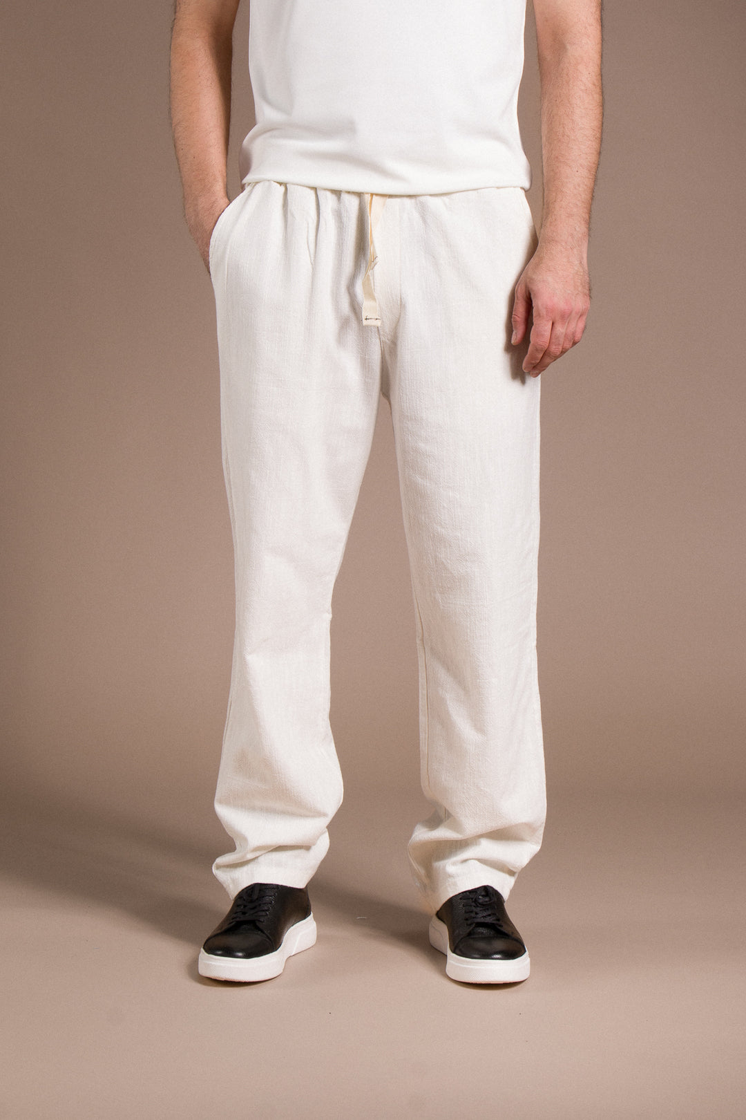 Desenli Linen Pantolon