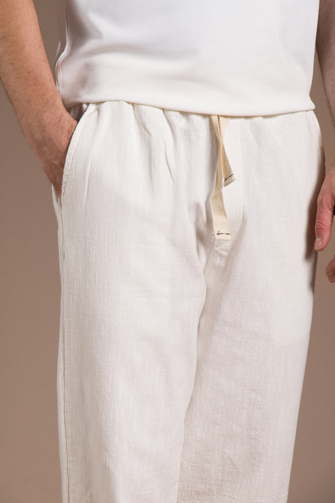Desenli Linen Pantolon