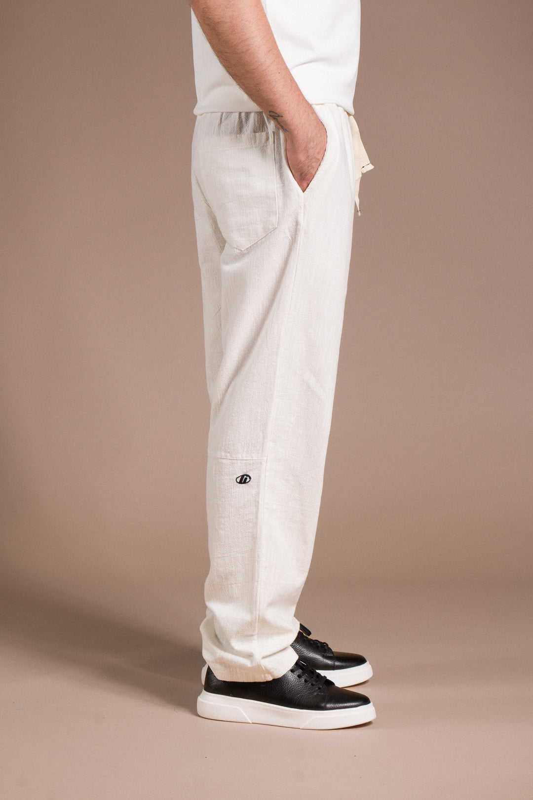 Desenli Linen Pantolon