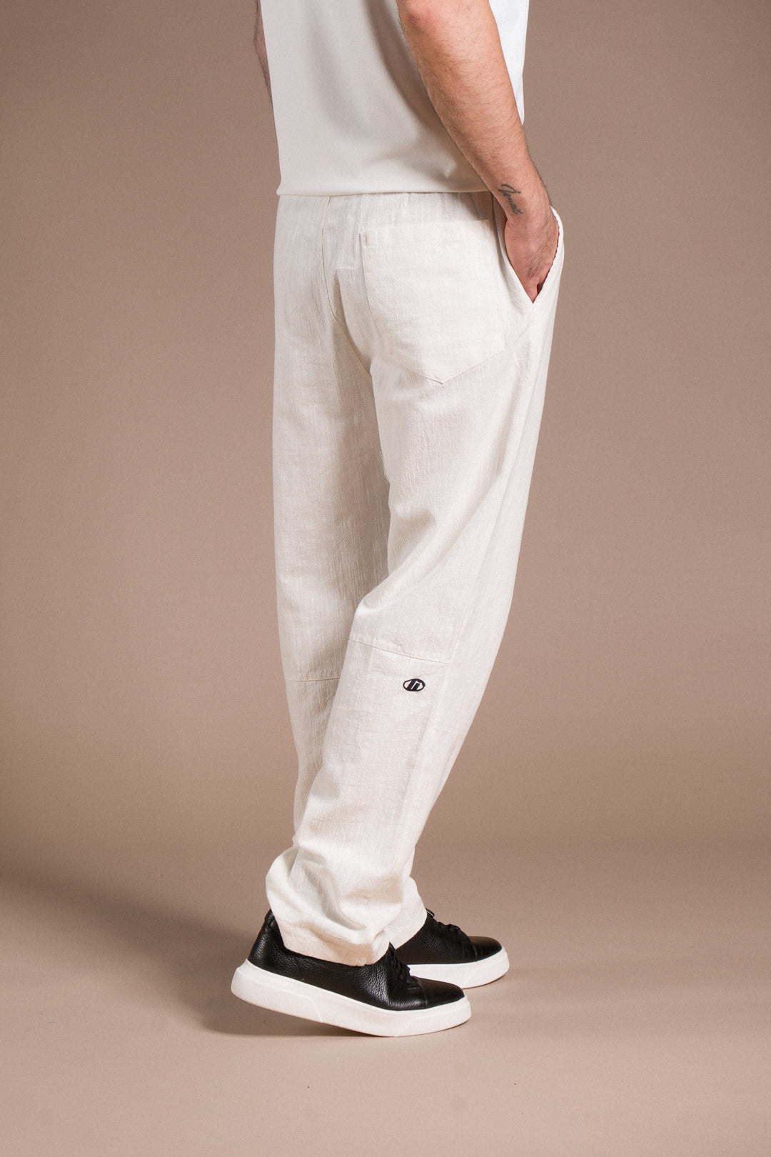 Desenli Linen Pantolon