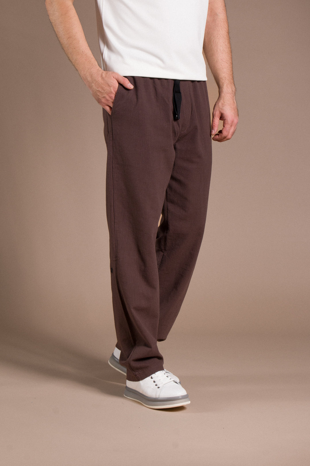 Desenli Linen Pantolon