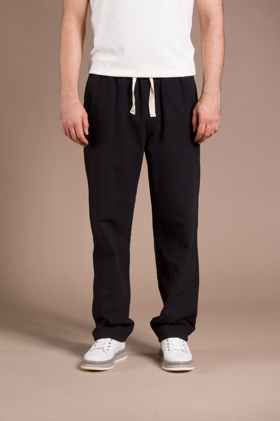 Desenli Linen Pantolon