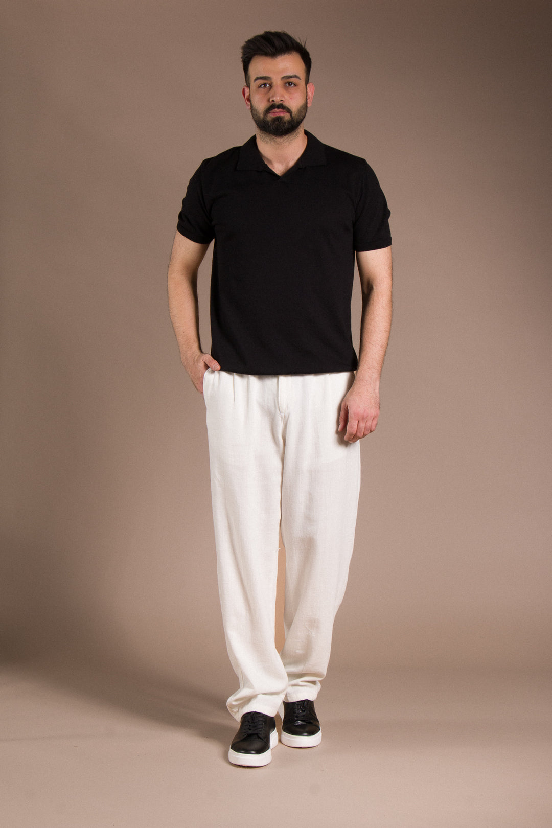 Yaka Detaylı Polo Yaka Triko T-Shirt