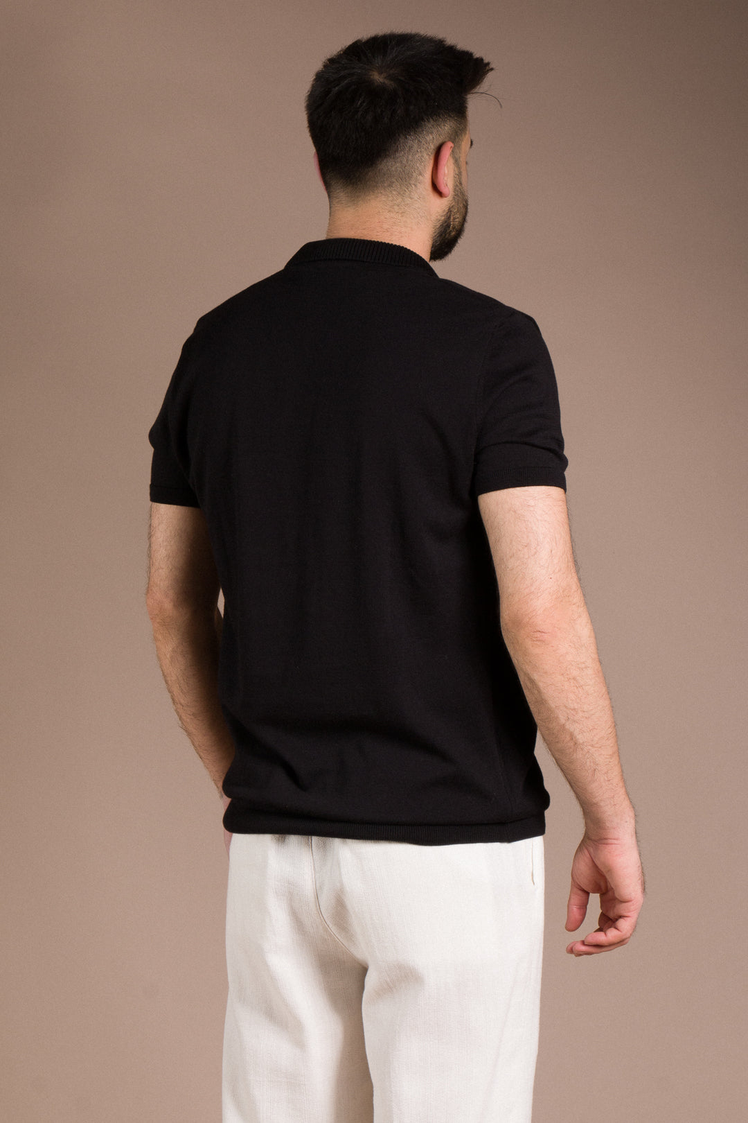 Yaka Detaylı Polo Yaka Triko T-Shirt