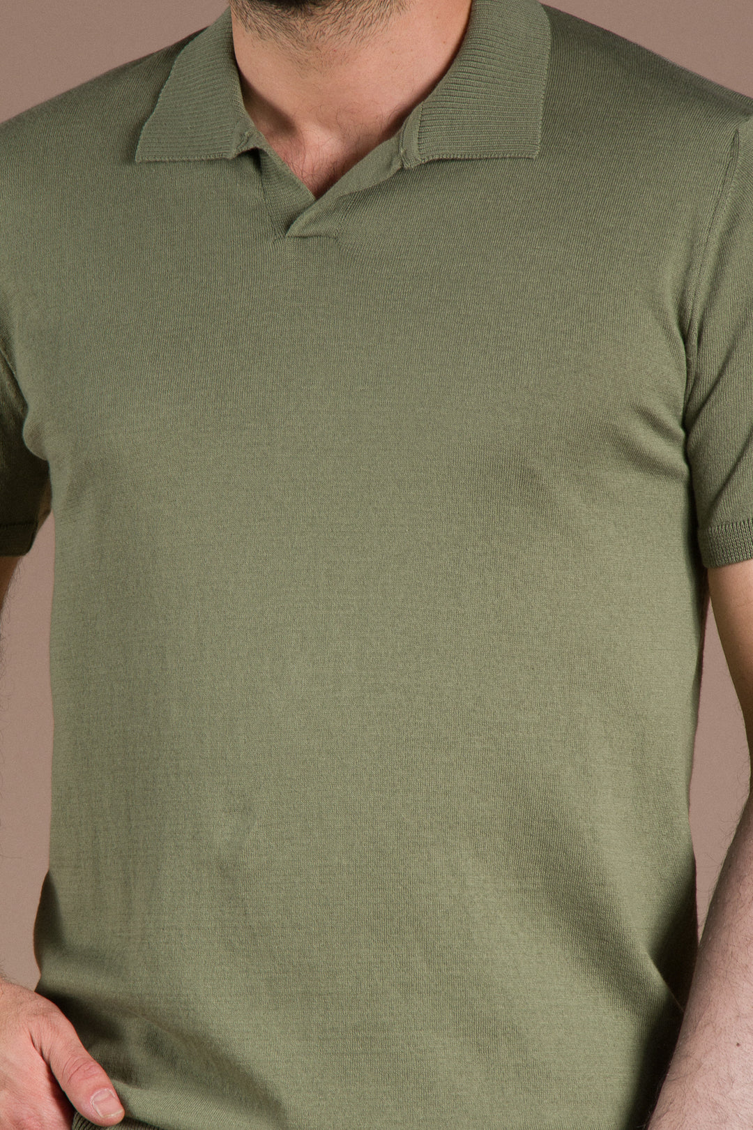 Yaka Detaylı Polo Yaka Triko T-Shirt