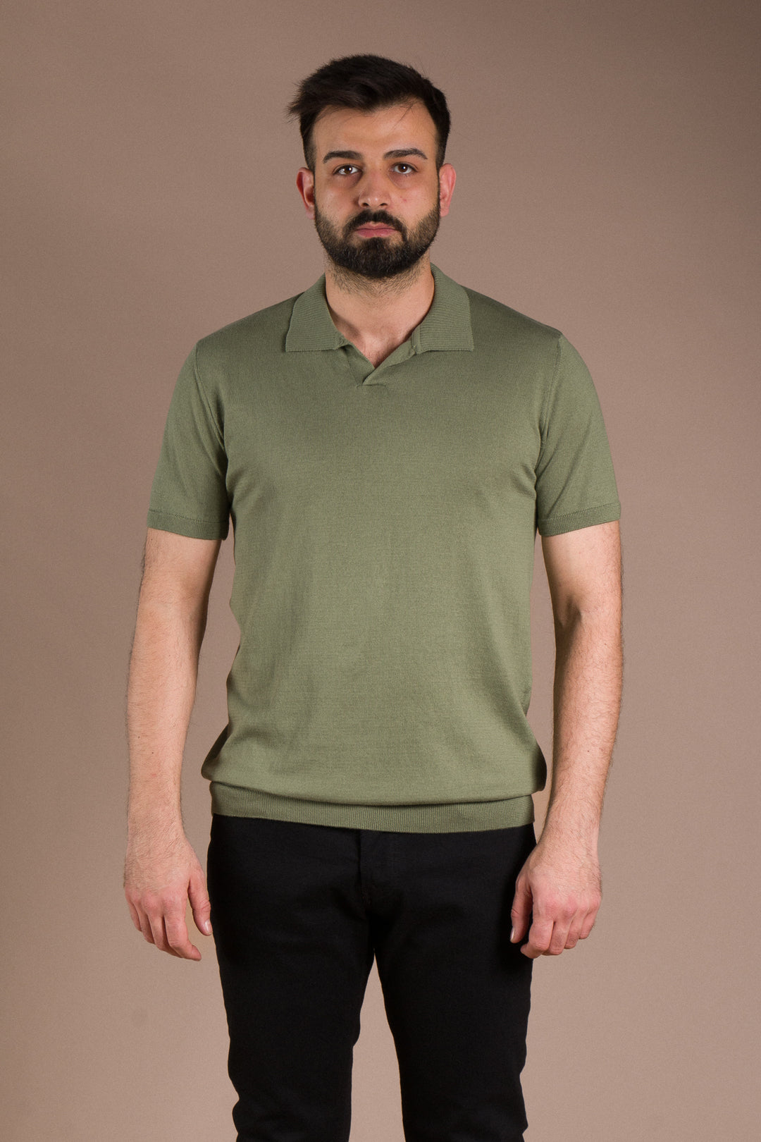 Yaka Detaylı Polo Yaka Triko T-Shirt
