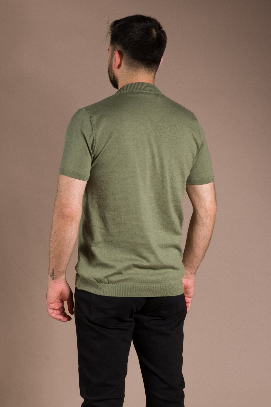 Yaka Detaylı Polo Yaka Triko T-Shirt