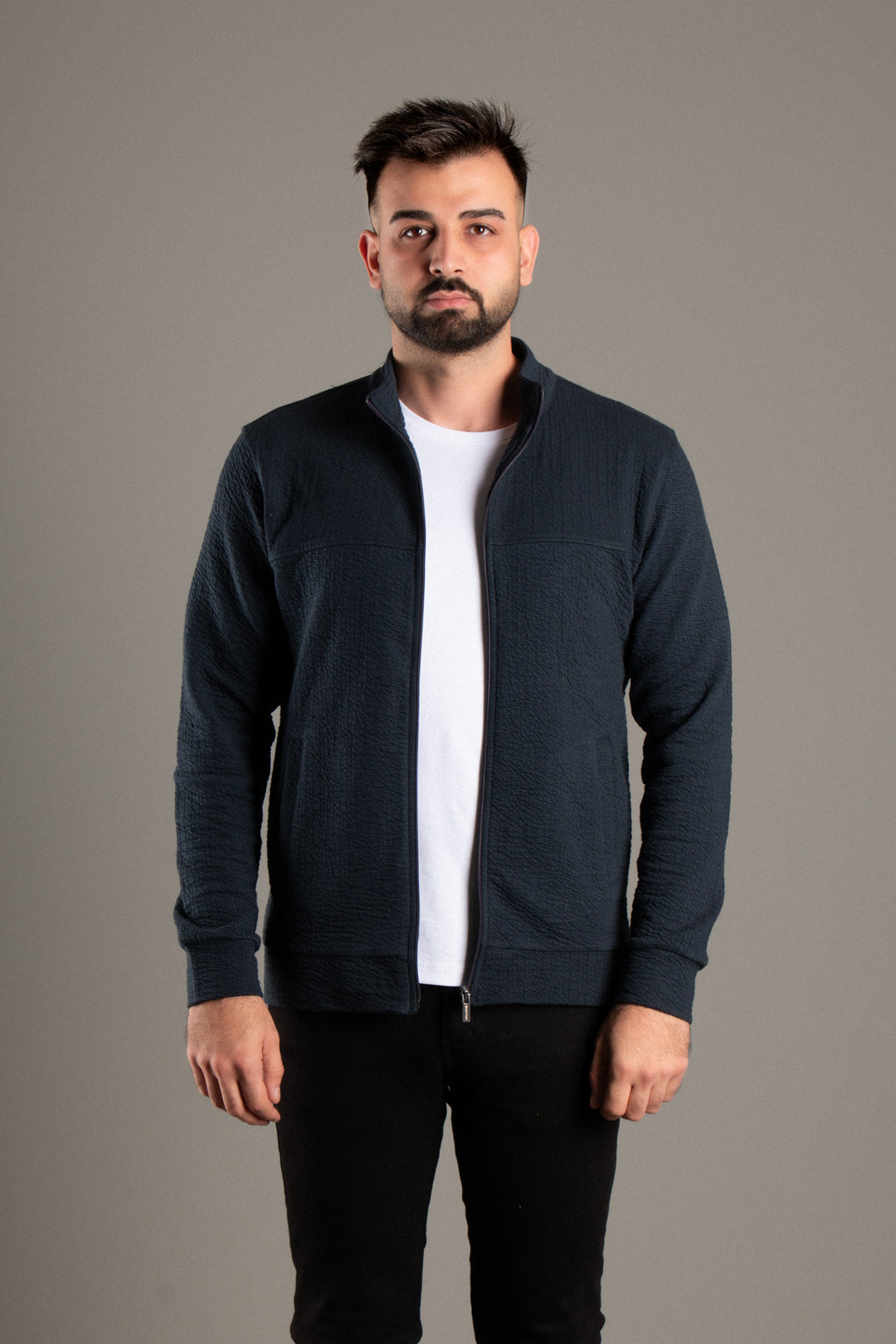 ERKEK LACİVERT DOKULU HIRKA
